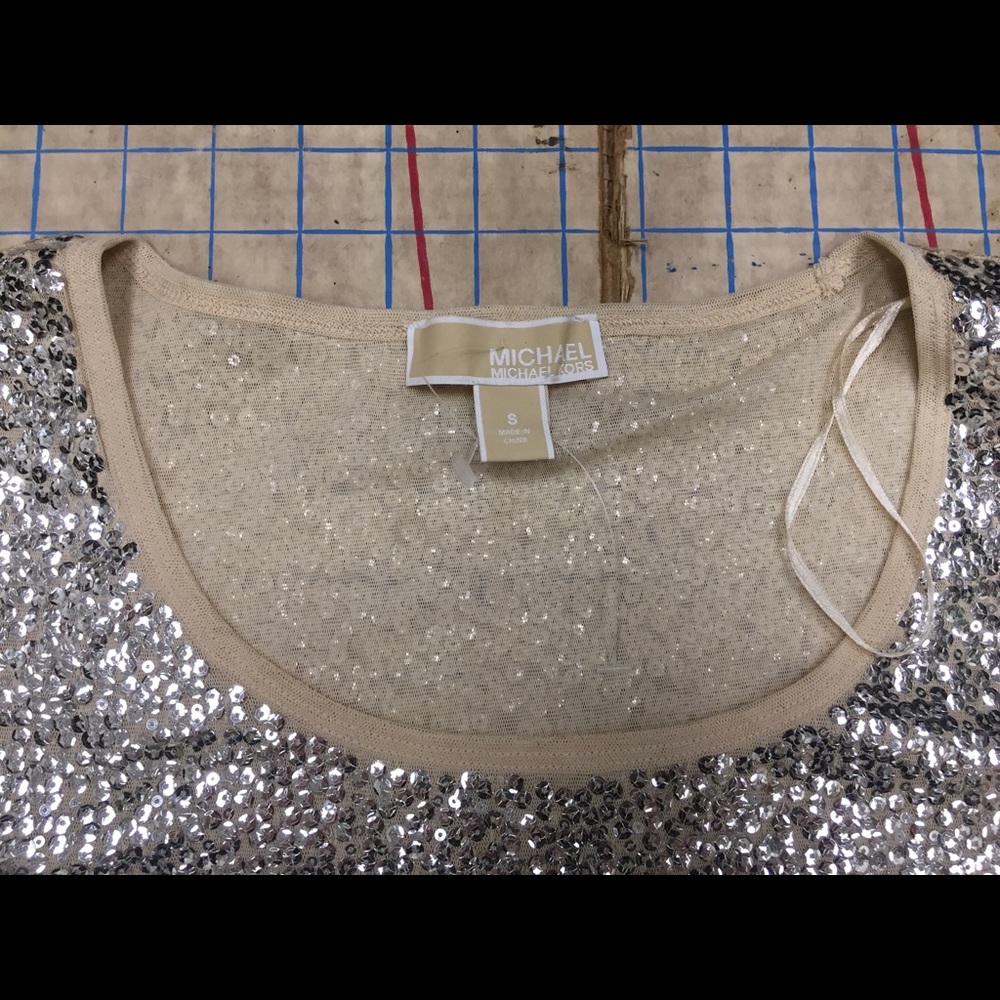 Michael Kors Sequin Tee Size Small View 3